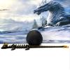 3D Printed Dragon with Dragon Egg, Articulated Fidget Toy Dragon, 12" Black and Gold Cherry Blossom Dragon, Executive Desk Toy D043-BE-CLS view 2
