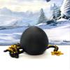 3D Printed Dragon with Dragon Egg, Articulated Fidget Toy Dragon, 12" Black and Gold Cherry Blossom Dragon, Executive Desk Toy D043-BE-CLS view 3