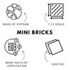 1000 pcs, Mini Bricks for Crafts, Tiny Bricks for Landscaping, Miniature Pavement Bricks, Red Miniature Bricks, 1/12 Scale Accessories view 4