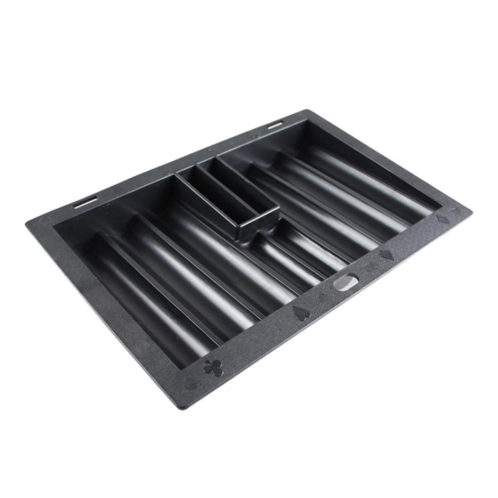 LALADEFIEE Thick Plastic Poker Chip Tray for Storage Capacity Chip Holder for Poker Games Smooth Surface Flat Base for Table Use