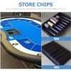 LALADEFIEE Thick Plastic Poker Chip Tray for Storage Capacity Chip Holder for Poker Games Smooth Surface Flat Base for Table Use view 2