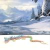 3D Printed Dragon, Articulated Fidget Toy Dragon, 12" Rainbow Cherry Blossom Dragon, Executive Desk Toy D060-DR view 1