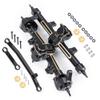 MORLORDY SCX24 +4mm Extended Axles Set CNC Front Rear Axles Set with Steering Links Brass Hex for Axial SCX24 Bronco Gladiator Deadbolt JLU C10 1/24 RC Crawler Car Upgrades Parts(Front & Rear) view 1