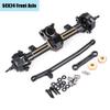 MORLORDY SCX24 +4mm Extended Axles Set CNC Front Rear Axles Set with Steering Links Brass Hex for Axial SCX24 Bronco Gladiator Deadbolt JLU C10 1/24 RC Crawler Car Upgrades Parts(Front & Rear) view 2