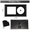 Allenkwok CD Display Frame for Discs & Cases  EVA Foam Slot, Black Flocked Fabric  Home Decor Desktop and Wall Mountable (7.7" x 14.4") view 2