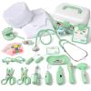 Phobby Durable Doctor Kit for Kids, 27 Pcs Deluxe Pretend Play Medical Kit Toy with Real Stethoscope, Doctor Kit for Toddlers Boys Girls Birthday Gift (Green) view 1