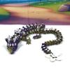 3D Printed Dragon, Articulated Dragon Toy, 12" Yellow and Purple Cherry Blossom Dragon, Fidget ADHD Autism Toy, Executive Desk Toy D031-DR view 1