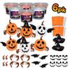 Build Buddiez DIY Jack-O-Lantern Craft Kit  6 Pack| Build, Decorate & Display | Fun Art & Crafts Activity for Kids Ages 5+ for Halloween & Fall | Great for Birthday Parties, Trick or Treating view 1