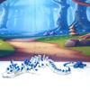 3D Printed Dragon, Articulated Dragon Toy, 12" White and Blue Cherry Blossom Dragon, Fidget ADHD Autism Toy, Executive Desk Toy D017-WB-DR view 2