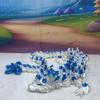 3D Printed Dragon, Articulated Dragon Toy, 12" White and Blue Cherry Blossom Dragon, Fidget ADHD Autism Toy, Executive Desk Toy D017-WB-DR view 4