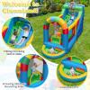 BOUNTECH Inflatable Bounce House, Clownland Bouncy House with Long Slide for Kids 3-6 Indoor Outdoor Backyard Fun w/Climbing Wall, Obstacles, Ball Pit, Toddler Bouncy Castle for Birthday Party Gifts view 4