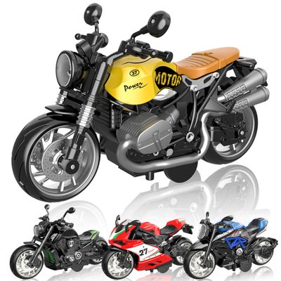 Alloy Metal Motorcycle Model Toy - 1/12 Scale 4in1 Diecast Mini Motor Set for Racing & Collection, Gift for Men, Kids & Motor Cycle Enthusiasts