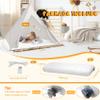 6 Pack Teepee Tent for Kids [Thickened] with Light String and Inflatable Airbed, Slumber Party Tents, Sleepover Tents Party for Girls Boys Indoor Outdoor (White) view 2