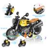 Alloy Metal Diecast Motorcycle Model Toy Set, 4 Pack of 1:12 Scale Die-Cast Motorcycles with Light&Sounds, Pull Back Function Toy Moto Bike for Kids Boys Girls and Collectors Ages 3 and up view 3