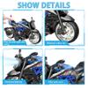 Alloy Metal Diecast Motorcycle Model Toy Set, 4 Pack of 1:12 Scale Die-Cast Motorcycles with Light&Sounds, Pull Back Function Toy Moto Bike for Kids Boys Girls and Collectors Ages 3 and up view 4
