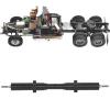 Alomejor RC Wheel Axle for 1/10 RC Tractor Truck, Metal, Black, Rear Axle without Motor, 167mm, 2 Pieces view 2