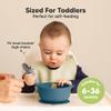 KeaBabies 2-Pack Baby Bowls with Suctions, Lids and 2-Pack Baby Silicone Bibs - Silicone Suction Bowls for Baby Boy, Girl, Silicone Bowls BPA-Free - Waterproof, Easy Wipe Silicone Bib for Kids view 3