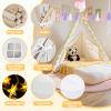 PLULON 4 Pack Teepee Tent for Kids Slumber Party Tents for Girls Sleepover with Inflatable Airbed and Decorations White Play for Birthday Party Christmas Birthday Gift for Kids view 3