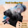 VXL-3s ESC Cooling Fan and Motor Cooling Fan Dual Fan Set Compatible with 1/10 Traxxas Slash 44 VXL Rustler 4X4 Stampede 4X4 Hoss 44 Velineon VXL-3s Heat Sink, Black view 4