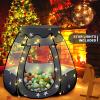 Baby Ball Pit for Toddler: with Star Lights - Pop Up Princess Play Tent for Kids - Indoor Outdoor Baby Girl Toys Birthday Gifts - NO Balls (Black Tent) view 2