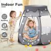 Baby Ball Pit for Toddler: with Star Lights - Pop Up Princess Play Tent for Kids - Indoor Outdoor Baby Girl Toys Birthday Gifts - NO Balls (Black Tent) view 4