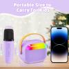 FunMission Karaoke Machine for Kids with Memory Card, Portable Bluetooth Speaker with 2 Wireless Microphones, Kids Microphone for 4 5 6 7 8 9 10+ Years Old, Christmas Birthday Present for Girls,Purple view 2