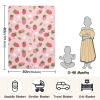 Coikll Daisy Strawberry Baby Blanket Cotton Cozy Throw Blanket Warm Nursery Swaddle Receiving Toddler Blankets 30" x 40 view 3