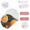 Orange Blue Flower Burp Cloths for Baby Girls and Boys Soft Burping Rags Muslin Burp Cloths Cotton Burp Cloths Shower Gift for Newborn 1 Pack A0900061 view 3