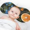 Orange Blue Flower Burp Cloths for Baby Girls and Boys Soft Burping Rags Muslin Burp Cloths Cotton Burp Cloths Shower Gift for Newborn 1 Pack A0900061 view 4