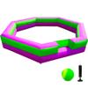 OZIS 15FT Inflatable Gaga Ball Pit with Gagaball, Portable Gagaball Court for Indoor/Outdoor Sports, School/Family Activities Easy to Setup (GreenPurple) view 1