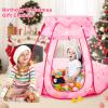 Baby Ball Pit for Toddler: with Star Lights - Pop Up Princess Play Tent for Kids - Indoor Outdoor Baby Girl Toys Birthday Gifts - NO Balls (Dreamy Pink Tent) view 3