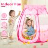 Baby Ball Pit for Toddler: with Star Lights - Pop Up Princess Play Tent for Kids - Indoor Outdoor Baby Girl Toys Birthday Gifts - NO Balls (Dreamy Pink Tent) view 4