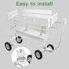 All-Terrain Cargo Wagon - White Flower Girl Wagon Pull Along with Removable Wooden Side Panels, Big Tires and Wide Grip Handle for Weddings, 33' L x 15.7' W x 19.6' H view 3