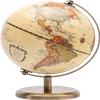 ANTIQUE AURA Dia 5.5-inch 14 cm Antique Globe Stainless Steel Arc and Base for Educational Geographic Modern Desktop Decoration School Office & Home view 1