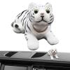 2 Pack Car Dashboard Decoration - Shaking Heads Lucky Tiger Bobble Heads Figurine, Bobble Heads Car Ornament, Car Dashboard Shake Heads Tiger Decoration, Nodding Tiger Decoration for Car Interior view 4