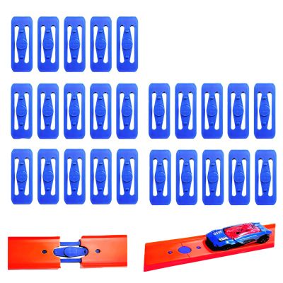 [25 Pack] K TOMOTO Racetrack Connectors Compatible with Hot Wheels | Blue Replacement Parts for Race Track Sets | Durable & Tight Fit | Birthday Gift for 5-12 Years Old