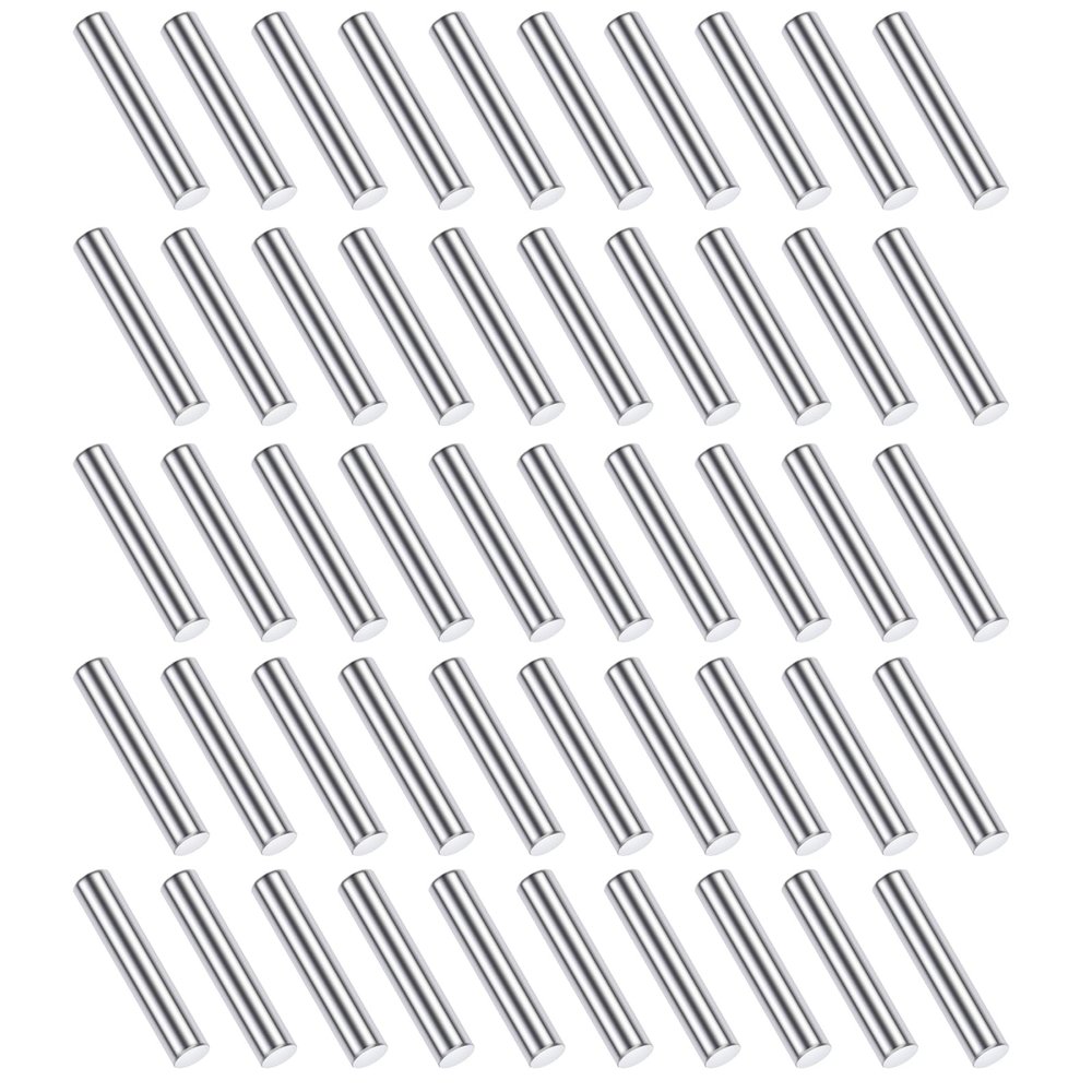 RCHUBAM 50Pcs RC Wheel Hub Nut Pins 2x10 mm RC Axle-Pins Stub Axle Pins Compatible with All 1:10 Scale TRX-4 / Redcat / SCX10 RC Car Parts Truck Replacement Upgrades, Silver
