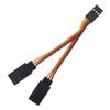 JR Style Servo Splitter Cable, 2.75" Servo 1 Male to 2 Female JR Y Harness Y Cable Extension Wire & 4Leds LED Light Headlights Taillight Kit Accessories view 3