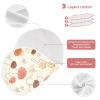 ElliTarr Burp Cloths Cotton Soft Burping Cloths for Babies 22x11 Inch 2 Pack Neutral Absorbent Burp Clothes Rags Towels for Newborn Mushroom view 4