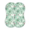ElliTarr Burp Cloths Cotton Soft Burping Cloths for Babies 22x11 Inch 2 Pack Neutral Absorbent Burp Clothes Rags Towels for Newborn Swan Green view 1