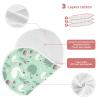 ElliTarr Burp Cloths Cotton Soft Burping Cloths for Babies 22x11 Inch 2 Pack Neutral Absorbent Burp Clothes Rags Towels for Newborn Swan Green view 4