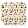 ElliTarr Burp Cloths Cotton Soft Burping Cloths for Babies 22x11 Inch 4 Pack Neutral Absorbent Burp Clothes Rags Towels for Newborn Penguin and Snowmen Yellow view 1