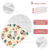 ElliTarr Burp Cloths Cotton Soft Burping Cloths for Babies 22x11 Inch 4 Pack Neutral Absorbent Burp Clothes Rags Towels for Newborn Penguin and Snowmen Yellow view 4