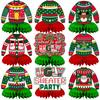 Adeyoo Christmas Ugly Sweater Party Decorations Honeycomb Centerpiece,9Pcs Ugly Sweater Centerpieces for Tables,3D Xmas Table Topper Xmas Table Centerpieces for Merry Christmas Holidays Decoration view 1