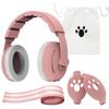 2-in-1 Baby Ear Muffs for Hearing Protection, Noise Cancelling Earmuffs for Babies and Toddlers up to 48 Months, Adjustable Baby Headphones with Stretchy Band, Improves Sleep - Pink view 1