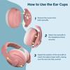 2-in-1 Baby Ear Muffs for Hearing Protection, Noise Cancelling Earmuffs for Babies and Toddlers up to 48 Months, Adjustable Baby Headphones with Stretchy Band, Improves Sleep - Pink view 4