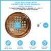 22cm Diameter wooden SOLITAIRE BOARD GAME with SNOWFLAKE GLASS MARBLES | classic wooden solitaire game | strategy board game | family board game | games for one | board games view 4