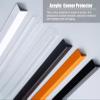 Jievmrs Floor Transition Strip 2 Inch Wide Acrylic Wall Corner Protector, Self Adhesive Wall Corner Edge Guard Cover, Thickened Corner Trim Moulding Strips for Living Room(White,1mx5cm/3.3ftx2) view 4