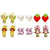 LUV HER The World of Strawberry Shortcake Hypoallergenic Earrings for Girls Ages 4+ - Safe Stud Styles - Jewelry Gift for Sensitive Ears & Cartoon Lovers, 6 Pairs view 4