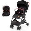 BABY JOY Lightweight Baby Stroller, Compact Toddler Travel Stroller for Airplane, Infant Stroller w/ 5-Point Harness, Adjustable Backrest/Footrest/Canopy, Storage Basket, Easy One-Hand Fold (Black) view 1